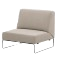 Armchair without armrests